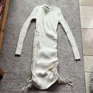 Hello Molly Cream Long Sleeve Dress